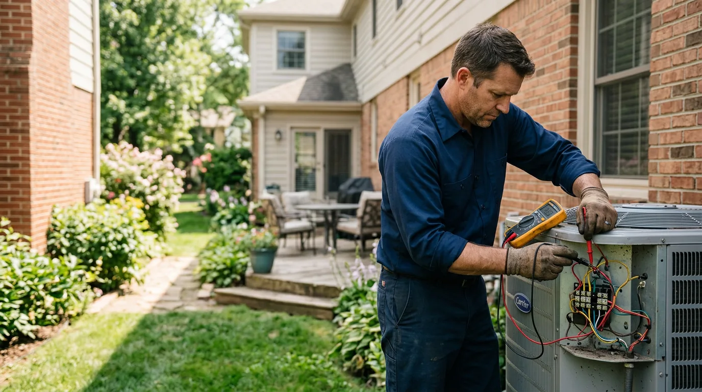 HVAC technician working near Saxon, WV